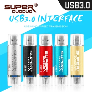 Superduoduo OTG 3. 0 USB Flash Disks Pen Drive augstas kvalitātes 128GB Micro Usb Stick 16GB 32GB 64GB Pendrive par OTG Ierīces