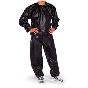 PVC Fitnesa Apģērbu, Sporta Tērps unisex Melnā Un Skaida Svīšana Pirts Drēbes Novājēšanu Uzvalks 2020 Jauns Sporta Tērps Dropshipping#4