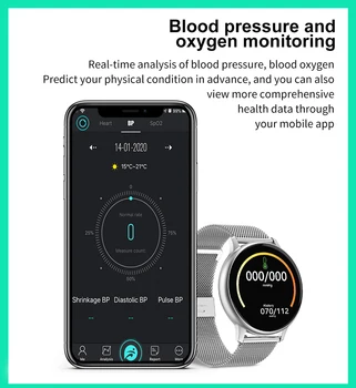 Smartch Pilna Touch Smart Skatīties Sieviešu Aproce Ūdensizturīgs EKG Sirds ritma Monitors Miega Uzraudzības Smartwatch Vīriešiem IOS Android