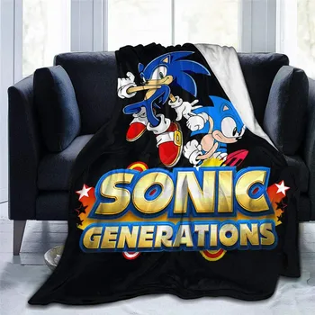 Sonic Ezis Iespiesti Flaneļa Segu Pieaugušajiem Bērniem, Cosplay, Gaisa Kondicionēšanas Segu Sadzīves Segu