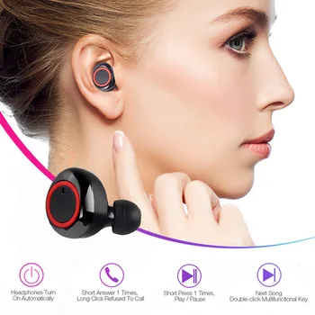 Y50 Bluetooth Džerijs 5.0 Earbuds TWS Bezvadu Austiņas In-Ear Touch Kontroli, Austiņas Priekš Iphone, Samsung, Huawei Xiaomi Smarphone