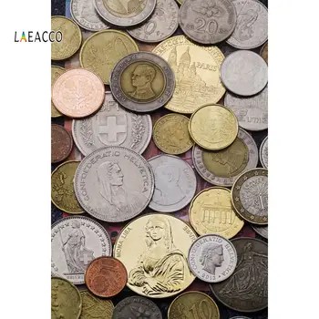 Laeacco Monētas Dažādu Valstu Fona Bērnu Mācīšanās Modelis Foto Foni Photocall Fotogrāfija Backdrops