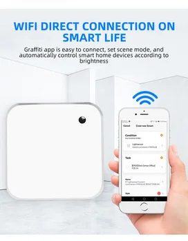 Tuya Wifi Āra Ūdensizturīgs Smart Gaismas Sensors (7-30000)LUX Akumulatora barošanu Smart Home Gaismas Automatizācijas Sajūtu Saikne Kontrole