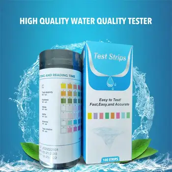 100GAB Uzlabot 18-in-1 Dzeramā Ūdens Kvalitātes Testēšanas Joslā Pieskarieties Ūdens Kvalitātes Testēšanas Dokumenti Baseina Ūdens Akvāriju Testēšanas PH Līmeni