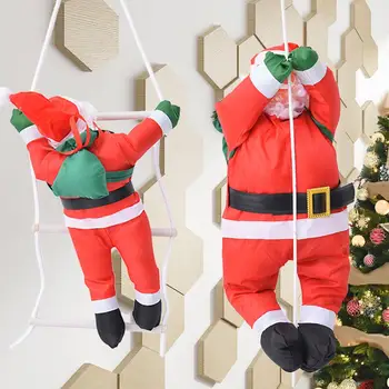 Ziemassvētku Kulons Santa Claus Karājas Lelle Kāpnes Virves Kāpšanas Jaunais Gads Koku Dekorēšanai Ziemassvētku Eglīte Karājas Dekori