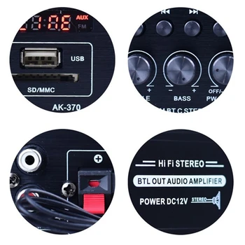 2X200W Stereo Hifi Auto Mājās Subwoofer Auto o Auto Pastiprinātāju Amp Skaņas Skaļrunis Bluetooth EDR o LED Pastiprinātāji