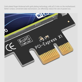 Jaunu 2974 Mb PCI-E, Tīkla Kartes Bezvadu divjoslu WIFI Adapteri 802.11 ax Mikroshēma Ar Antenu Desktop PC Windows 10