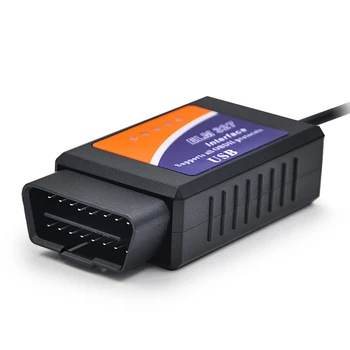 Augstākās kvalitātes ELM327 Interfeiss USB OBD2 Auto Skeneris V2.1 OBDII OBD 2 II elm327 usb Super skeneris Automašīnu Diagnostikas Instrumenti
