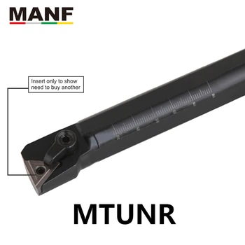 MANF S20R-MTUNR16 20mm 25mm Trijstūrī Ievietotu Pagrieziena Iekšējo Urbšanas instrumenta Turētājus CNC Virpu, Iekšējā Virpošanas Instrumentu Turētājs