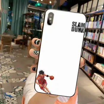 Slam dunk Soft black Telefonu Gadījumā Rūdīts Stikls iPhone 11 Pro XR XS MAX 8 X 7 6S 6 Plus SE 