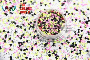 RM-346 Mix Krāsas un formas Glitter nail art grims un DIY apdare
