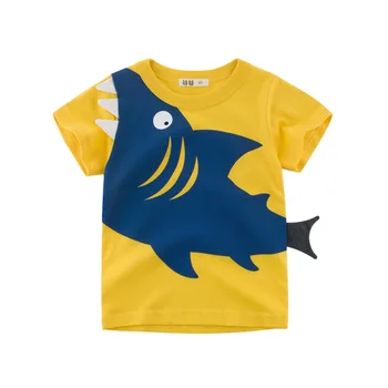 Vasaras Puiku Drēbes Bērniem tshirt haizivs Karikatūra Izdrukāt Bērniem Tee Kreklu, T-Krekli, Zīdaiņu Kokvilnas Toddler Topi 2020 