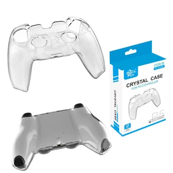 PS5 Kristāla Gadījumā Aizsardzības Apvalks DATORA Cietajā Triecienizturīgs Vāks Caurspīdīgs Lodziņš Kontrolieris Korpusa Apvalks PlayStation 5 Accessorie