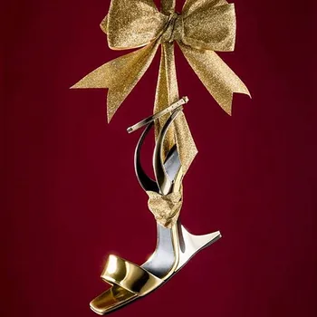Modes Gold Sieviešu Sandales Dīvaini Papēža Kleitu Kurpes Sievietei Vasaras Gladiatoru Sandales Augstpapēžu Kurpes Ķīļi Sandalias Mujer Nav Papēžu Kurpes