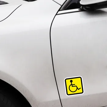 Volkrays Brīdinājuma Auto Uzlīmes Uzmanību Drošības Zīme Invaliditātes Invalīdiem Piederumi Atstarojošs PVC Decal Golf VW,10cm*10cm