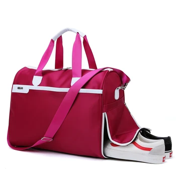 Rozā Sugao ceļojumu soma duffle soma sieviešu bagāžas soma duffel soma nedēļas nogalē soma nakti soma, ceļojuma somas bagāžas organizētājs keepall