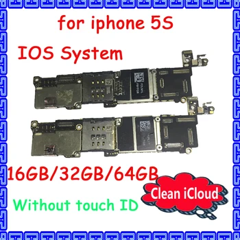 16GB 32GB 64GB, iphone 5S Oriģināls Atbloķēt mātesplati bez touch ID Mainboard ar IOS Sistēma un pilns loģikas mikroshēmas valde