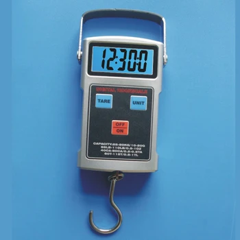 4In1 LCD Ciparu Āķis Mēroga 50kg 10g Elektronisko Karājas Celtņa Svari Pulkstenis, Termometrs Lentes 110LBTravel Bagāžas vienību ar Svaru Līdzsvaru
