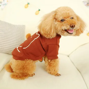 PETCIRCLE Pet Suņu Apģērbu Teddy Pomerānijas Mazs Suns Apaļu Kakla Krekls Kucēns Suns Samta Bumbu Deguna Lācis sporta Krekls