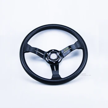Universālā Sporta Stūre 14inch 340mm ādas Sacīkšu Auto Stūre Ēdiens Drifta Ādas Alumīnija Racing Wheel