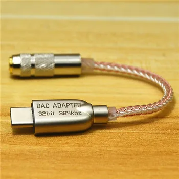 USB Tipa C Līdz 3,5 mm Jack Audio Adapteri Portatīvo HIFI APK Austiņu Pastiprinātāju Dekoderi Pārveidotājs Andoid Win10 Ipad ES9280c