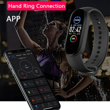 Bluetooth Ūdensizturīgs Jaunā Sporta Smart Skatīties M5 Sieviešu Cilvēka Sirds ritma Noteicējs Smartwatch Vīriešiem Watch Pulksteņa Aproce Android, IOS