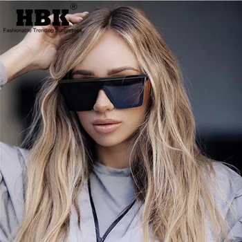 HBK Sievietēm, Lielizmēra Kvadrātveida Saulesbrilles 2019 Jaunu Modes Zīmolu, Dizaineru, Vintage Vīriešu Lielā Rāmja Brilles Āra Oculos UV400
