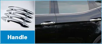 Par Hyundai Santa Fe IX45 Piederumi Chrome Apdare Ārējie Durvju Rokturi Ietilpst 2013 2016 2017 Auto Stils Uzlīmes DM