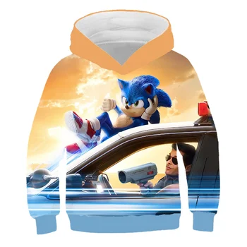 Zēni Karikatūra Sonic Hoodies ezis Sonic sporta Krekls 3D Iespiesti Topi Zēni Streetwear Apģērbs Tīņiem Bērnu Topi 2020. Gada Rudens