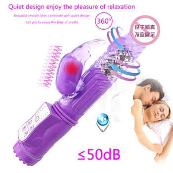 Vibrators Reālistisks Dildo Dzimumlocekļa Klitora Vibrators Stimulat Massager Pārredzamu Rotējošas Lodītes, Sieviete Pieaugušo Seksa Rotaļlietas Sievietēm