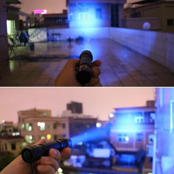 Taktiskā 1 Režīmā Q5 LED WF-501B Zilā Medību kabatas Lukturītis Lukturītis Ieroci Lielgabals, Gaisma+Tālvadības Slēdzi+Šautene Jomu Mount+18650+USB Lādētājs