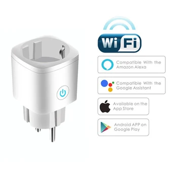 JAUNU Bezvadu WiFi Smart Plug Kontaktligzdas Kontaktligzda Amazon/WiFi Smart Ligzda 2in1 Grafiti Tālvadības Alexa, Google Home