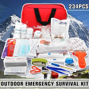 234 in 1 Āra Survival Kit Komplekts Portatīvo Militāro Travel Tūrisma Pirmās Palīdzības Instrumenti Avārijas Multifunct Medību Taktiskās Supplie