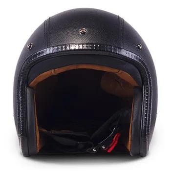 Motocikla Ķivere Jet Atvērt Sejas Ķivere Cascos Para Moto Vintage Izmēģinājuma Cafe Racer Etro Kruīza Gloss Black