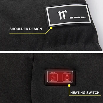 9 Zonas Apkures Apģērbu Dual Control Biezas Drēbes Apkures Jaka Apkures Kokvilnas Apģērbu USB Apkures Trīs Ātrumu Elektriskā