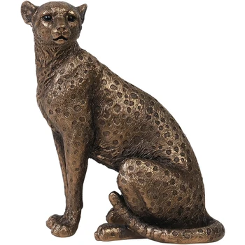 ERMAKOVA Eiropas Vintage Panther Statuja Dzīvnieku Statuetes Leopards, Jaguar Skulptūru Mājas Dzīvojamā Istaba Biroja Apdare Dāvanu