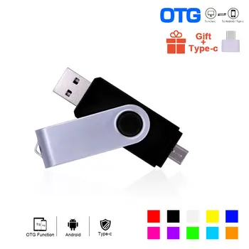 OTG 3 In 1 USB Flash Drive 64GB, 32GB 16GB 8GB 4 GB Dubultā Spraudni, USB 2.0 Flash Drive Smart Tālrunis, U Diska(vairāk nekā 10pcs Bezmaksas Logo)