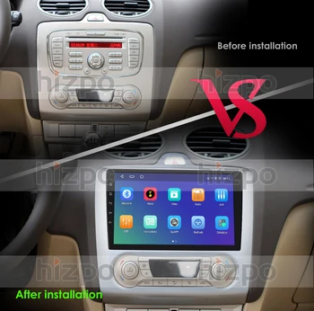 2 DIN 9 Collu Android 9 GPS Navigācija Touchscreen Quad-core Automašīnas Radio 2004. gadā no 2005. līdz 2011. gadam Ford Focus Exi PIE Exi MT 2 3 MK2 MK3 4G