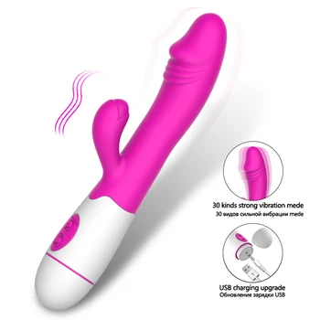 Rechargable Trušu Vibrators Sievietes, Sievietes 30 Ātruma Reālistisks Dildo Vibratoru Maksts Orgasms, Klitora Stimulators Pieaugušo Seksa Rotaļlietas