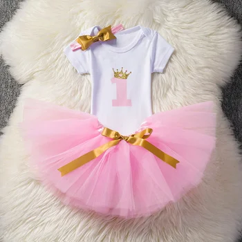 Baby Meitenes, 1. Dzimšanas dienas Kleitas maziem bērniem, Baby Kristību Tērpu Apģērbs Jaundzimušajiem-Meitenēm, Princess Puse Unicorn Tutu Kleitas