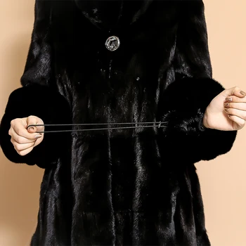 Nerazzurri Ziemas black kroku mākslīgās kažokādas mētelis ilgi izlīdzināšanu piedurknēm stāv apkakle Vadvirsmas soft plus lieluma pūkains mākslīgās kažokādas jaka sievietēm