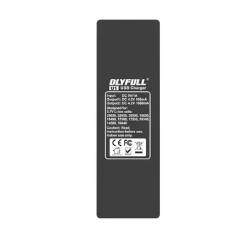 DLYFULL U1 litija akumulatoru lādētāju 26650 22650 18650 18350 16340 14500 10440 USB chargeur pāļu rechargable