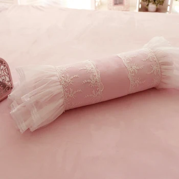 Elegants konfektes spilveni roll spilvenu kāzu Coral fleece savirmot samtu, mežģīnes, izšuvumi spilvens princese gulta dīvāns auto spilveni