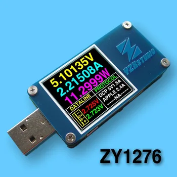 ZY1276 zila galda ZY1270 krāsu metru USB PD TC sprieguma un strāvas jaudas testeris