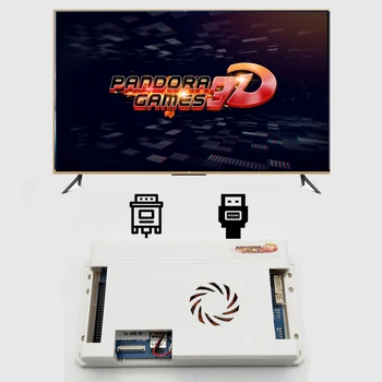 2 Atskaņotājs DIY Arcade Komplekts Pandora Spēle 3D 2448 1 spēle dēlis + 8 ceļu kursorsviru Amerikāņu HAPP Stila Push Pogu, Mašīna Arcade
