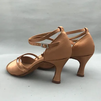 Latīņamerikas Deju Kurpes sievietēm Salsas kurpes pratice apavi ērti apavi MS6233DTN 7.5 cm papēža, Augsts papēdis ar zemu papēdi