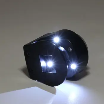 1Pc 30X Palielināmais Stikls Portatīvo ar Mēroga LED Viltotu Lampas Dārgakmens Drukāšana, Identifikācijas Mērīšanas Palielināmais Stikls