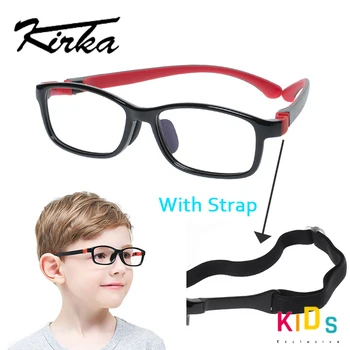 Kirka Optisko Bērniem, Brilles Rāmis TR90 Bērniem Silikona Brilles, Siksnas, Briļļu Rāmji Bērniem, Elastīgu Brilles Zēni Tuvredzība