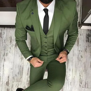 Roku Zaļā Vīriešu Uzvalki, Kāzu Tuxedos 