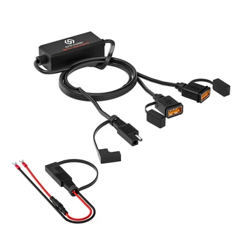 Motociklu USB Fast Charger SAE USB Adapteris Ātri Atvienot Kontaktdakšu Ūdensizturīgs 36W QC3.0 Ātri Uzlādēt 3.0 iebūvēto Smart Čipa